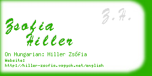 zsofia hiller business card